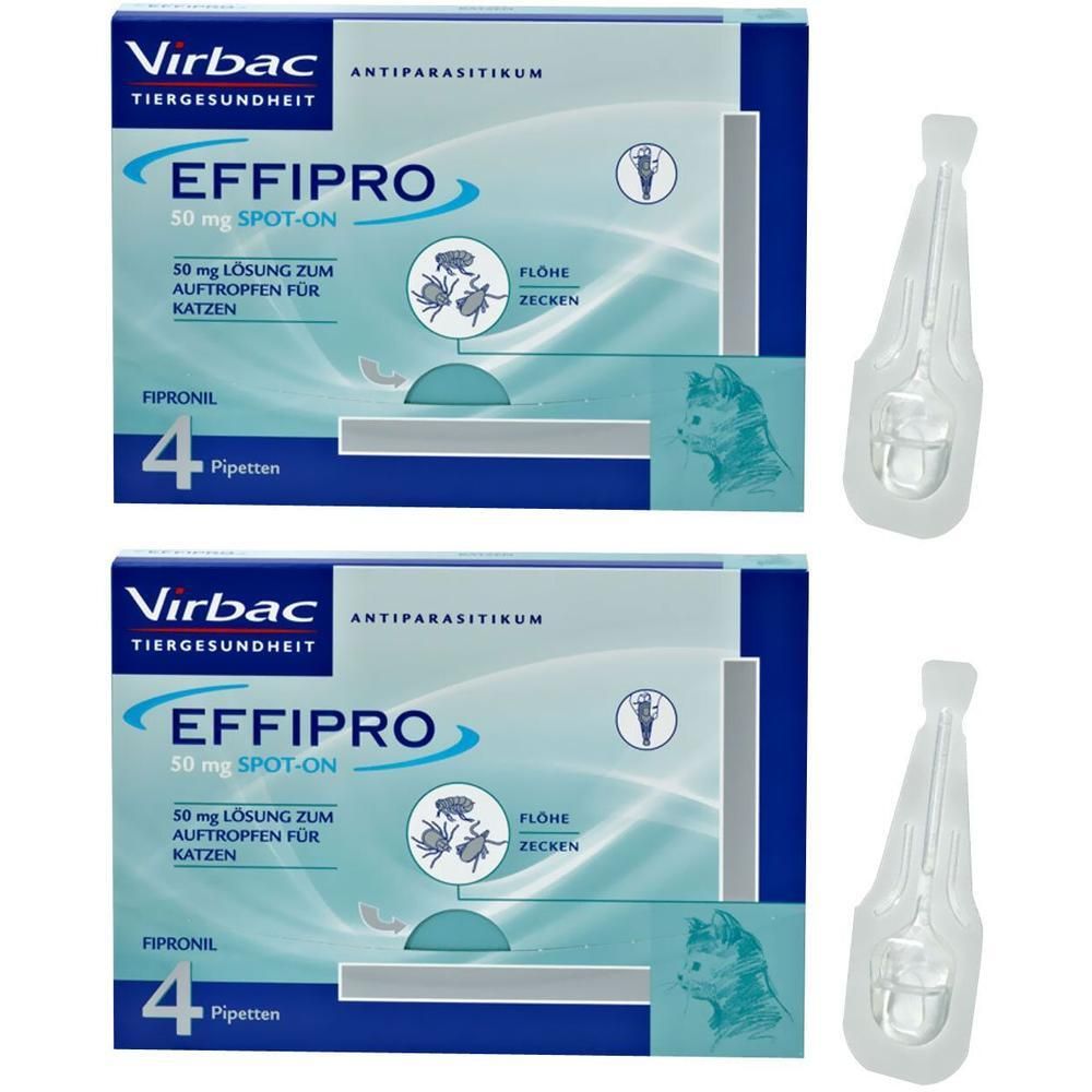 Effipro 50 mg Lösung z.Auftropfen f.Katzen 2x 2x4 St
