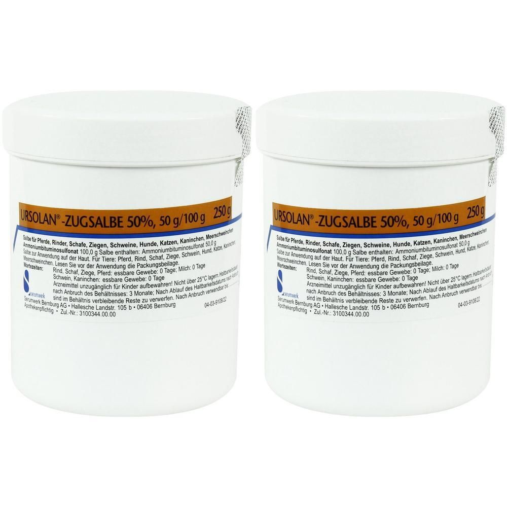URSOLAN-Zugsalbe 50% vet. 2x 2x250 g Salbe
