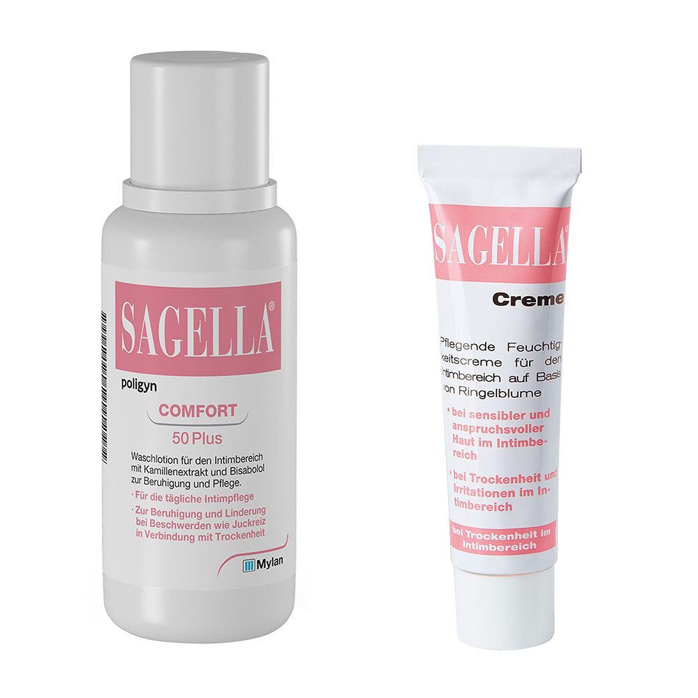 Sagella poligyn Intim-Waschlotion & Feuchtigkeitscreme 1 St Set