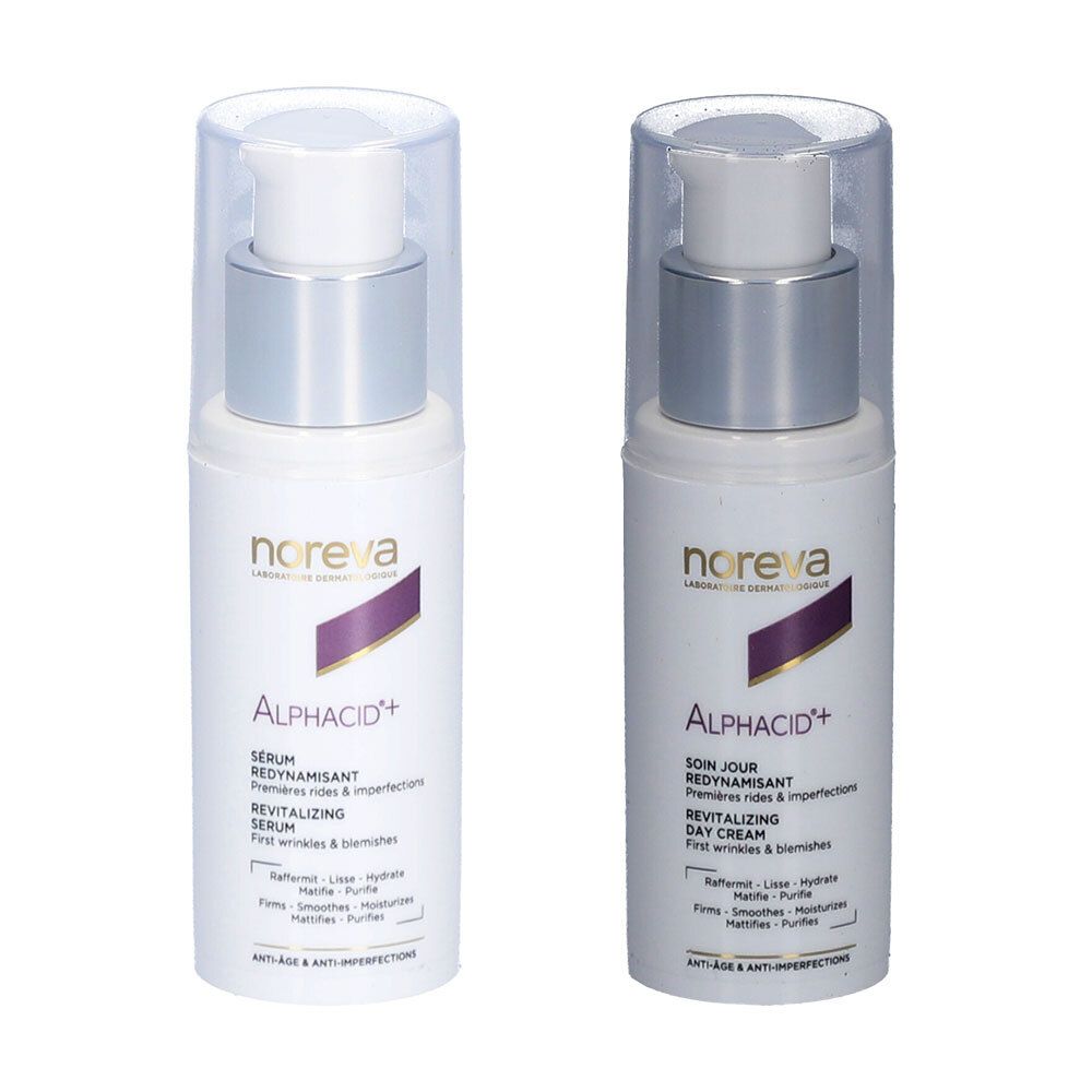 Noreva Alphacid+ Revitalisierende Tagescreme + Serum Set 2x30 ml