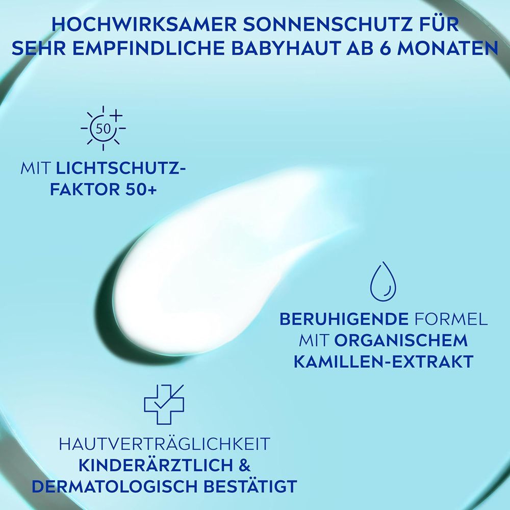 Nivea Sun Babys & Kids Sensitiv Schutz Lotion mit Kamillenextrakt.