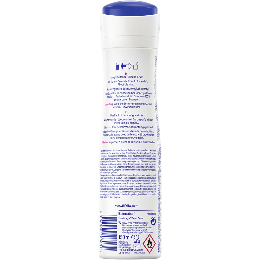 Nivea Fresh Flower Deo Spray 150 ml
