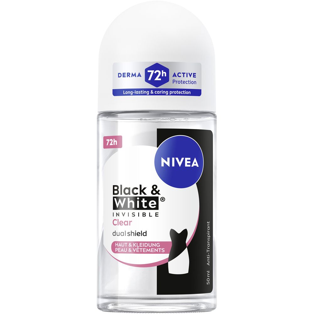 Nivea Black & White Invisible Clear Deo Roll-On