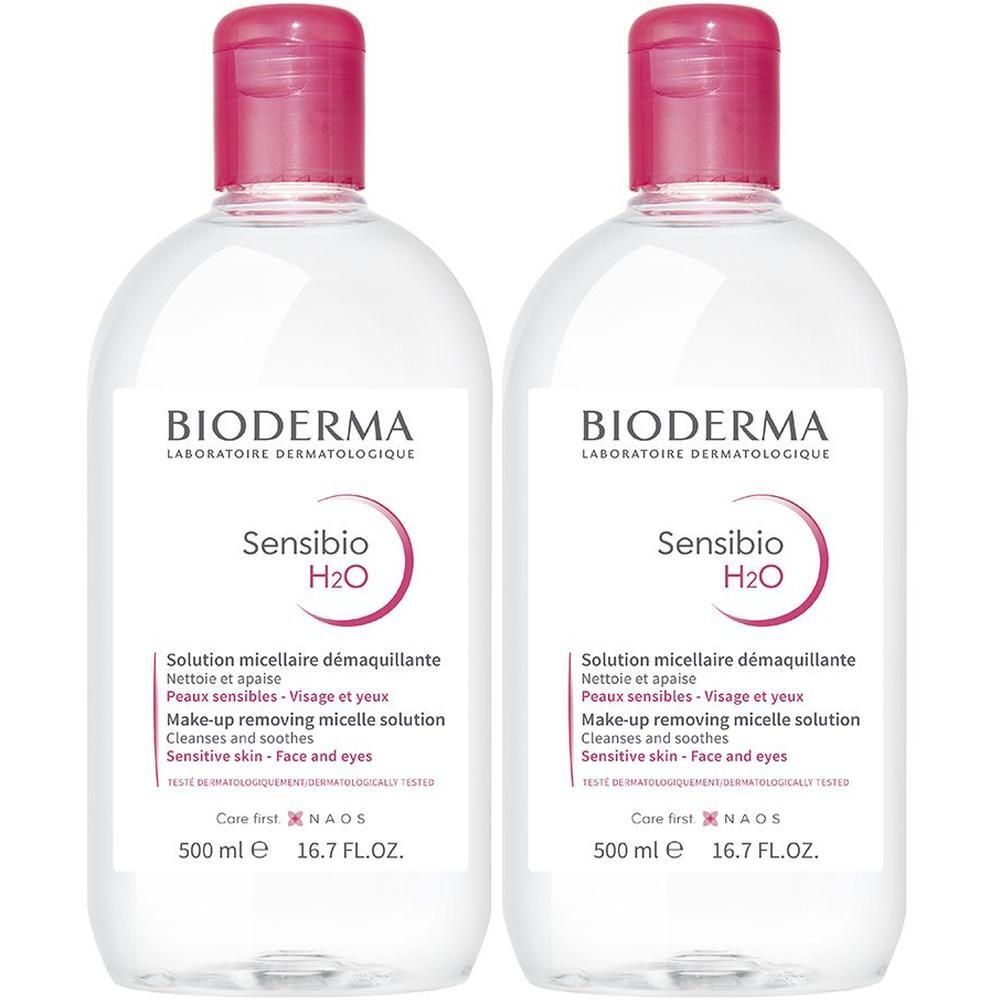 Bioderma Sensibio H2O - Sanft reinigendes Mizellenwasser x2 2x500 ml Lösung