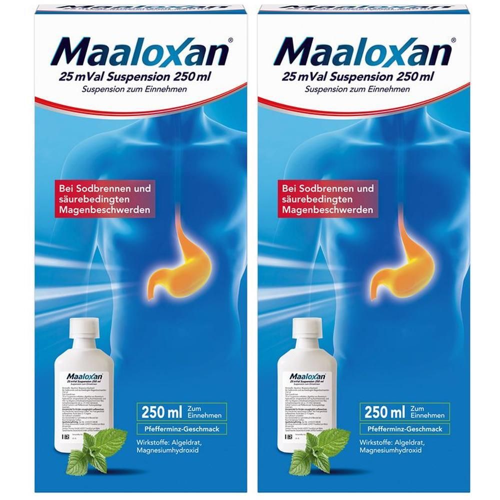 Maaloxan 25 mVal Suspension x2 2x250 ml