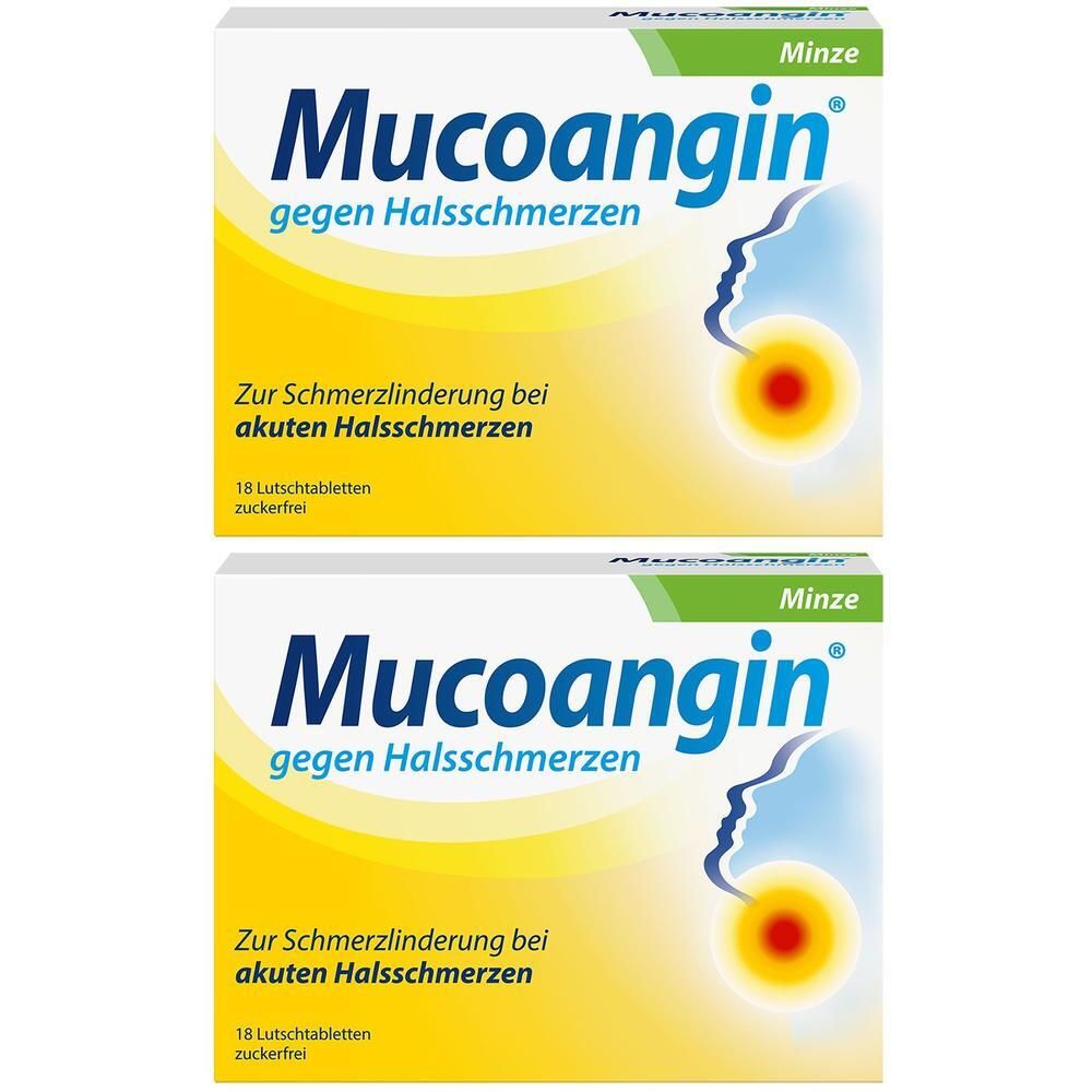 Mucoangin Minze 20 mg Lutschtabletten x2 2x18 St