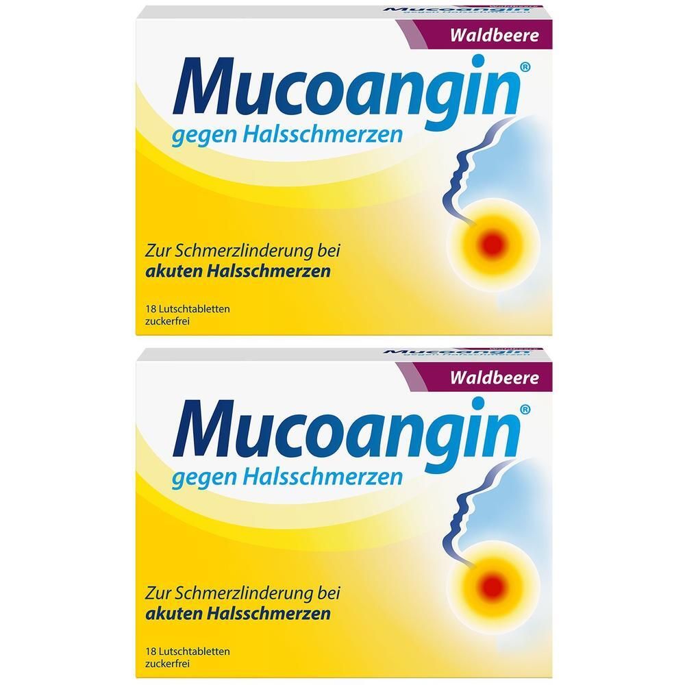 Mucoangin Waldbeere 20 mg Lutschtabletten x2 2x18 St