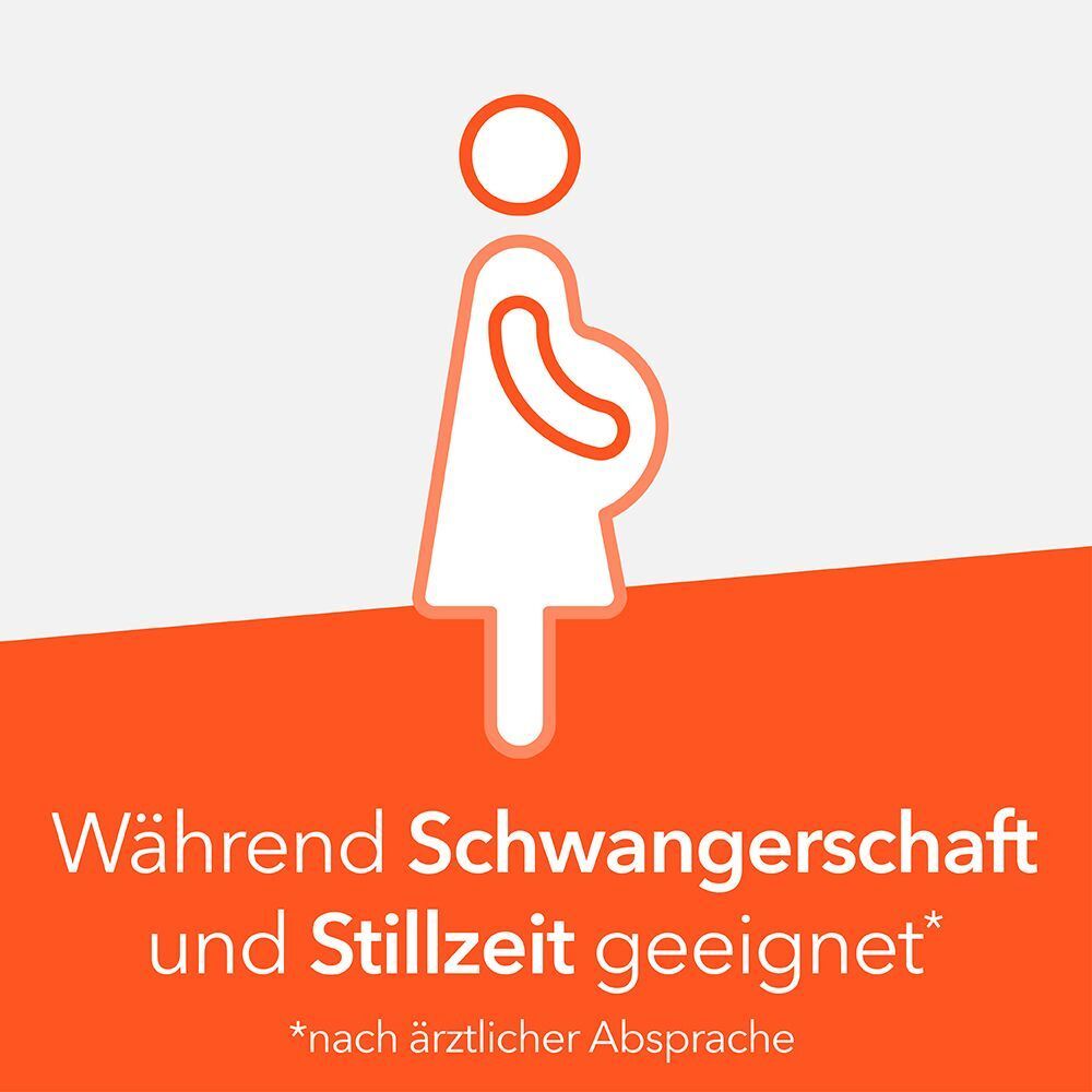 Symbol einer schwangeren Frau, geeignet für Schwangerschaft und Stillzeit.