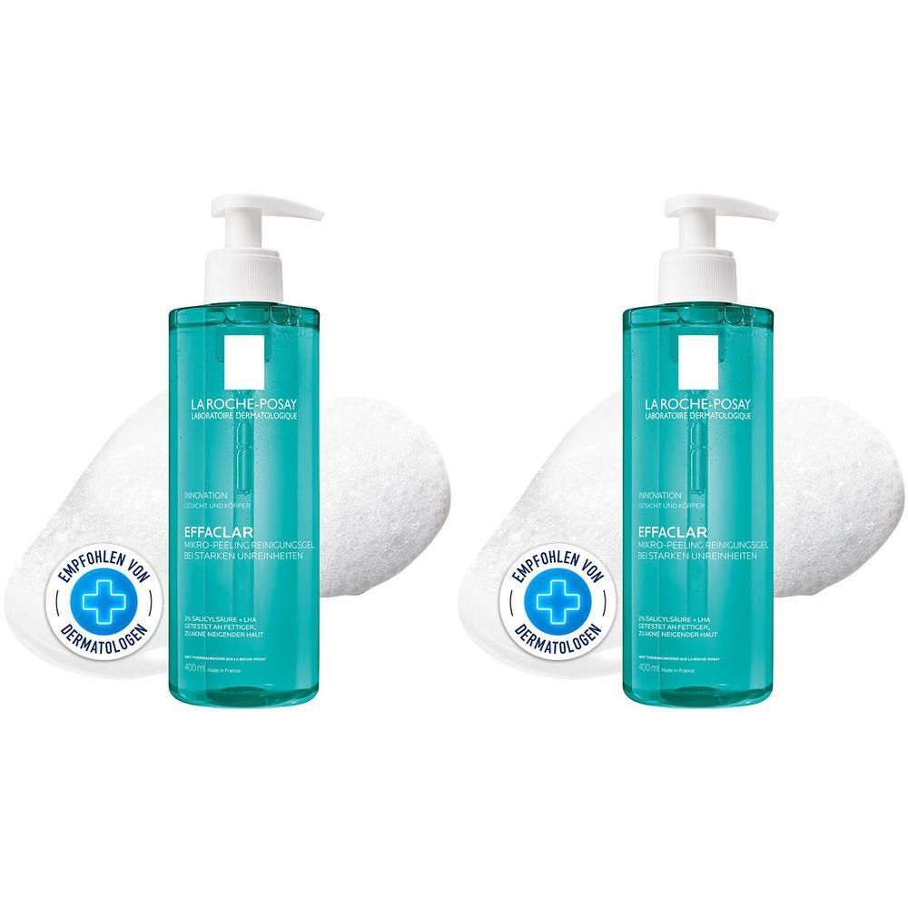 Roche-Posay Effaclar Mikro-Peeling Reinigungsgel x2 2x400 ml Gel