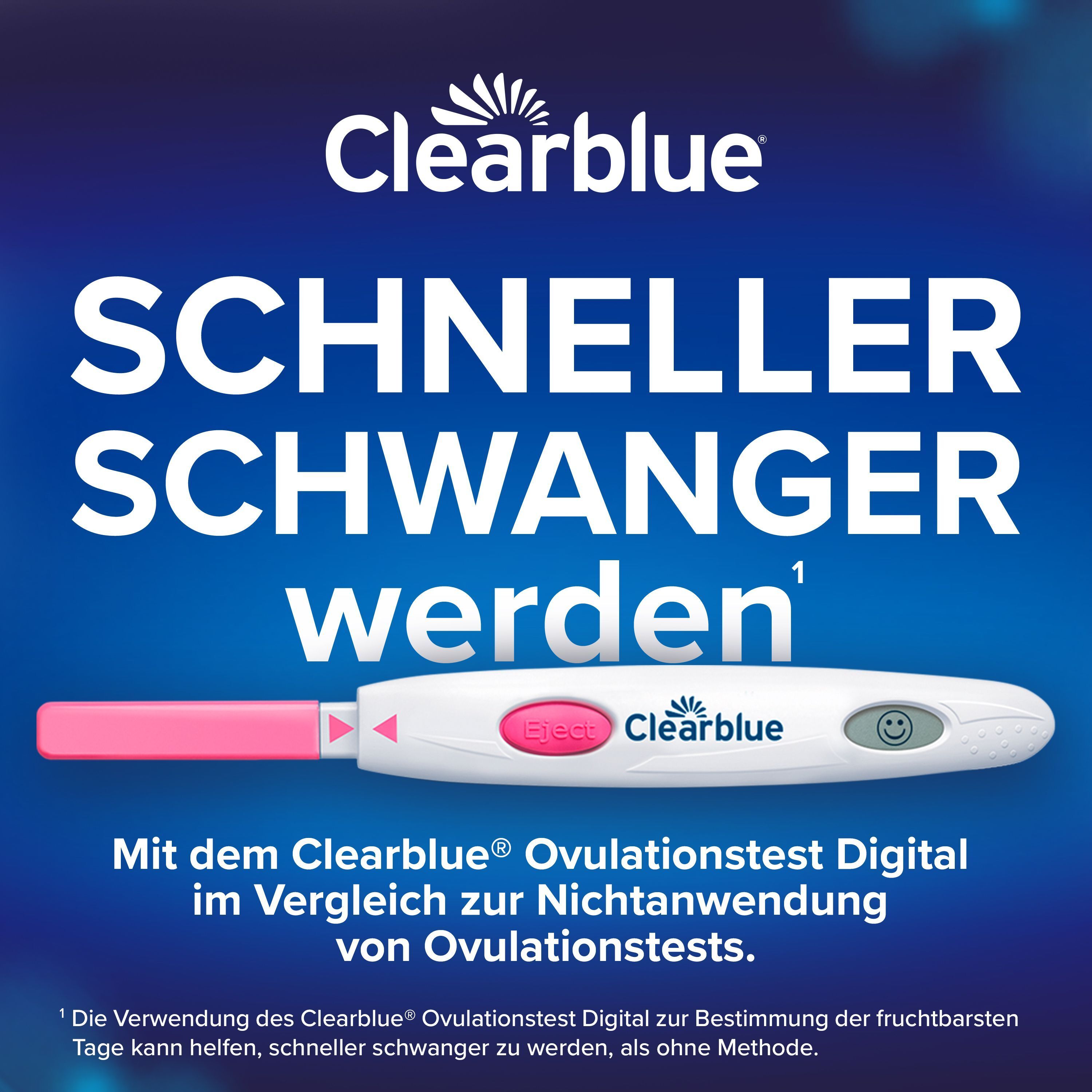 Clearblue Ovulationstest Digital: Schneller schwanger werden durch Erkennung fruchtbarer Tage.