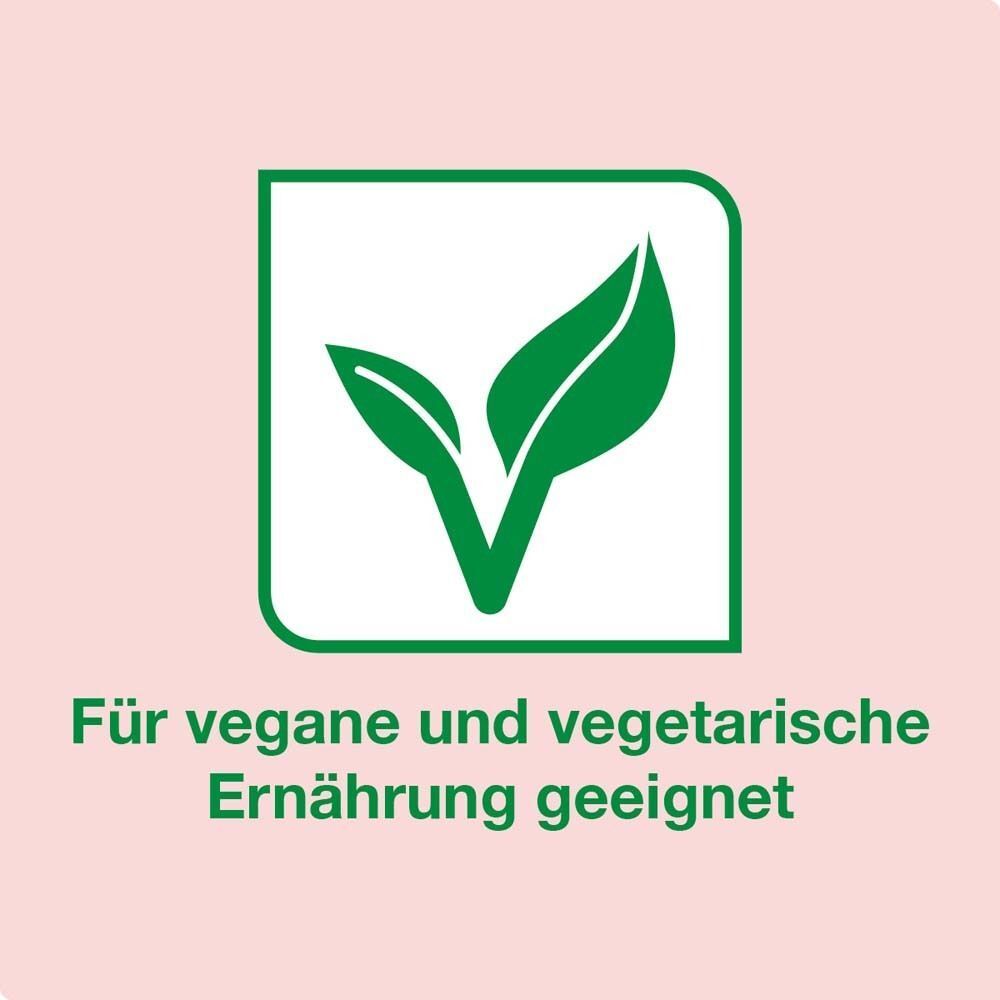 Symbol für vegane und vegetarische Ernährung, geeignet für.