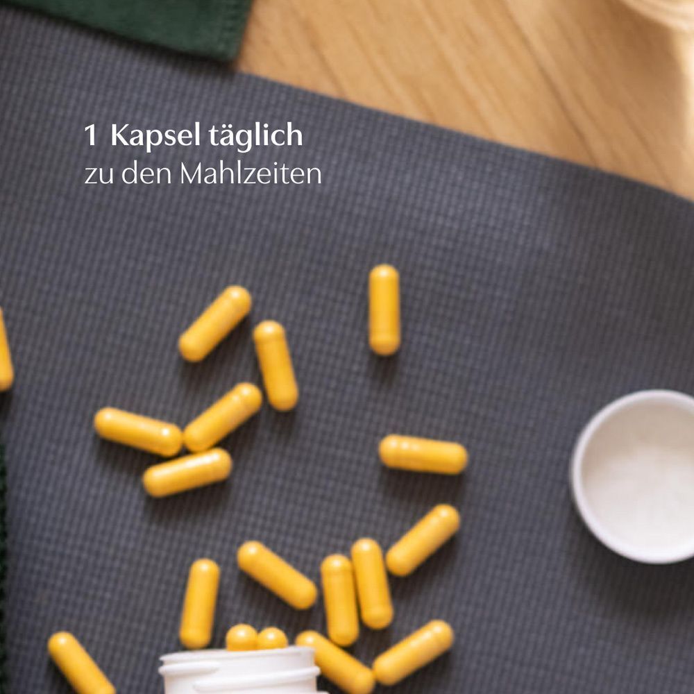 CoQ10 Kapseln von pure encapsulations® auf einer Matte.