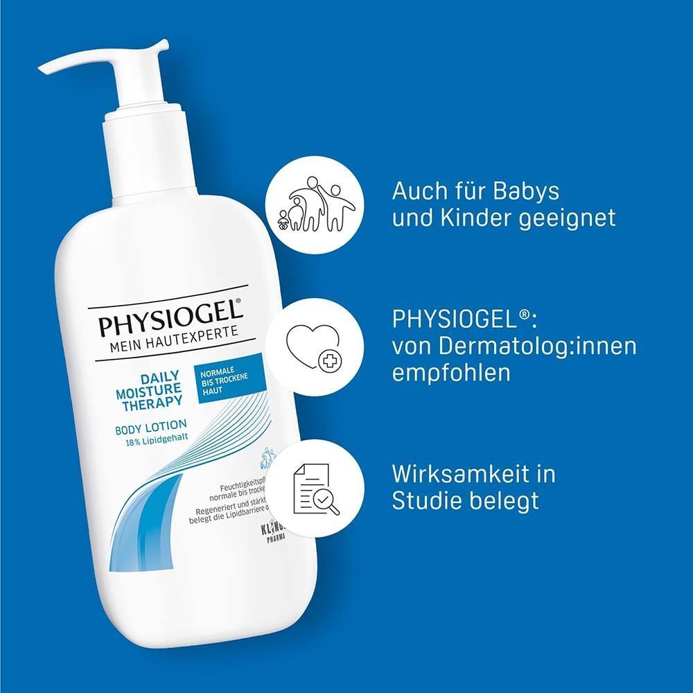 PHYSIOGEL® Body Lotion: Für Babys, Kinder, von Dermatologen empfohlen.