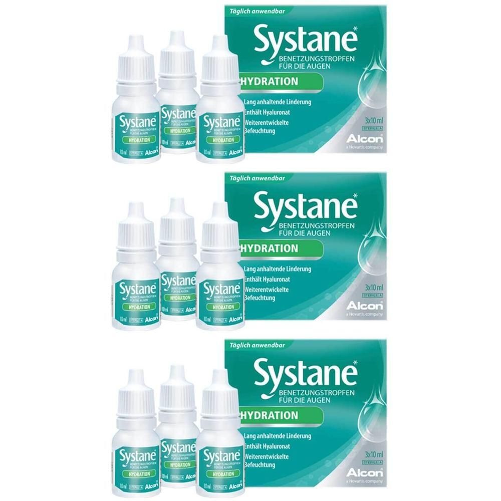 Systane Hydration Benetzungstropfen für die Augen x3 3x3x10 ml Augentropfen