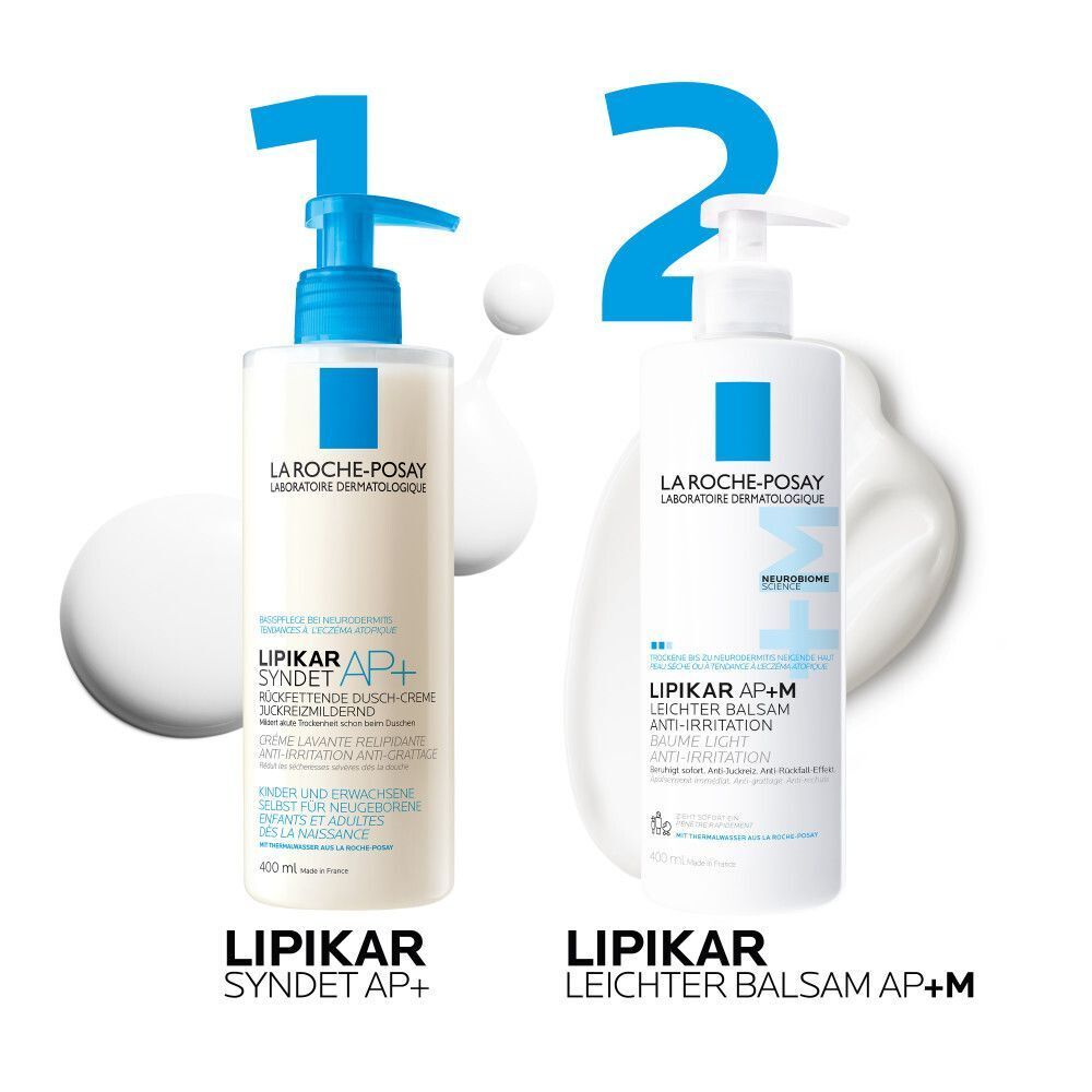 La Roche Posay Lipikar Syndet AP+ und Leichter Balsam AP+M im Set.