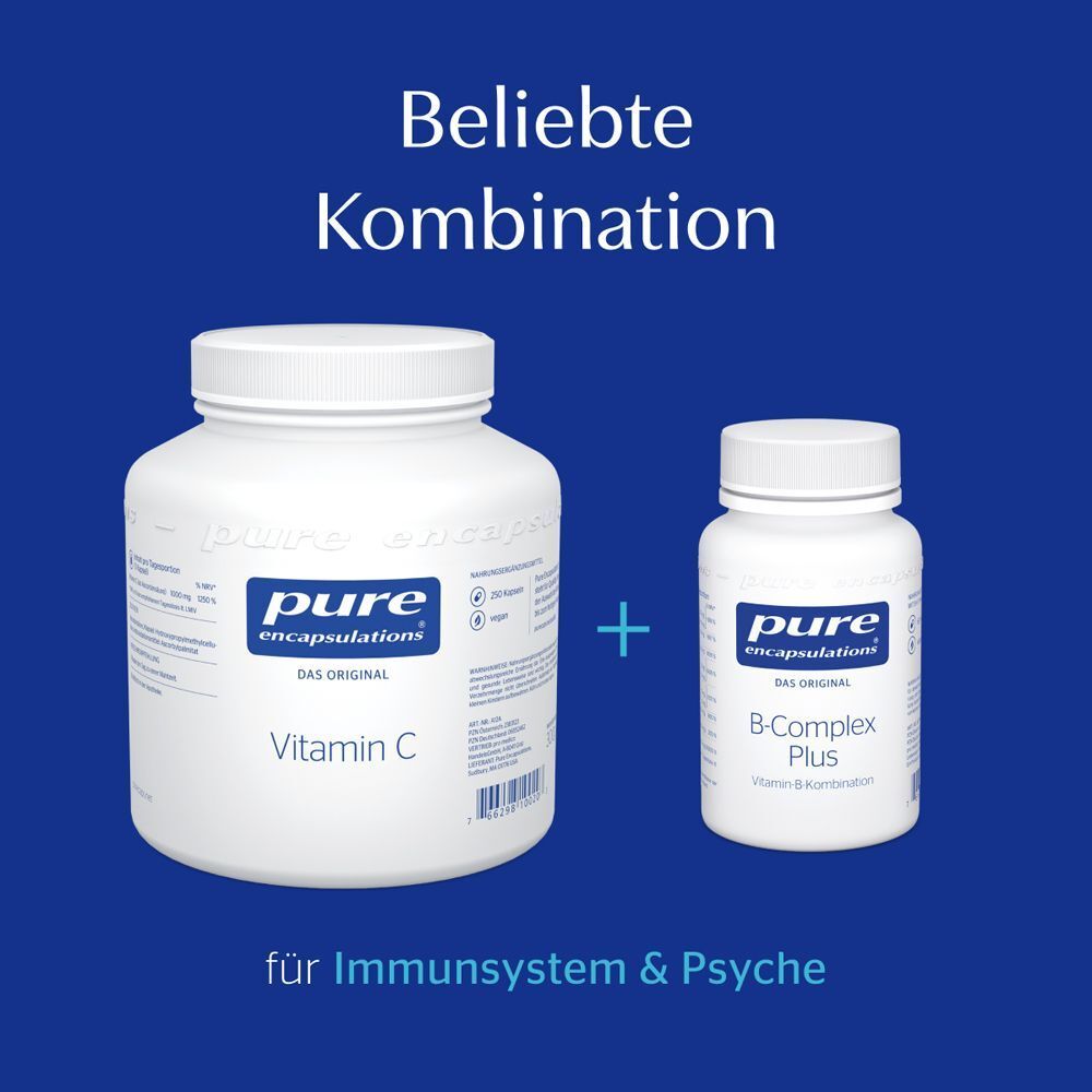 Pure Encapsulations Vitamin C und B-Complex Plus Behälter.