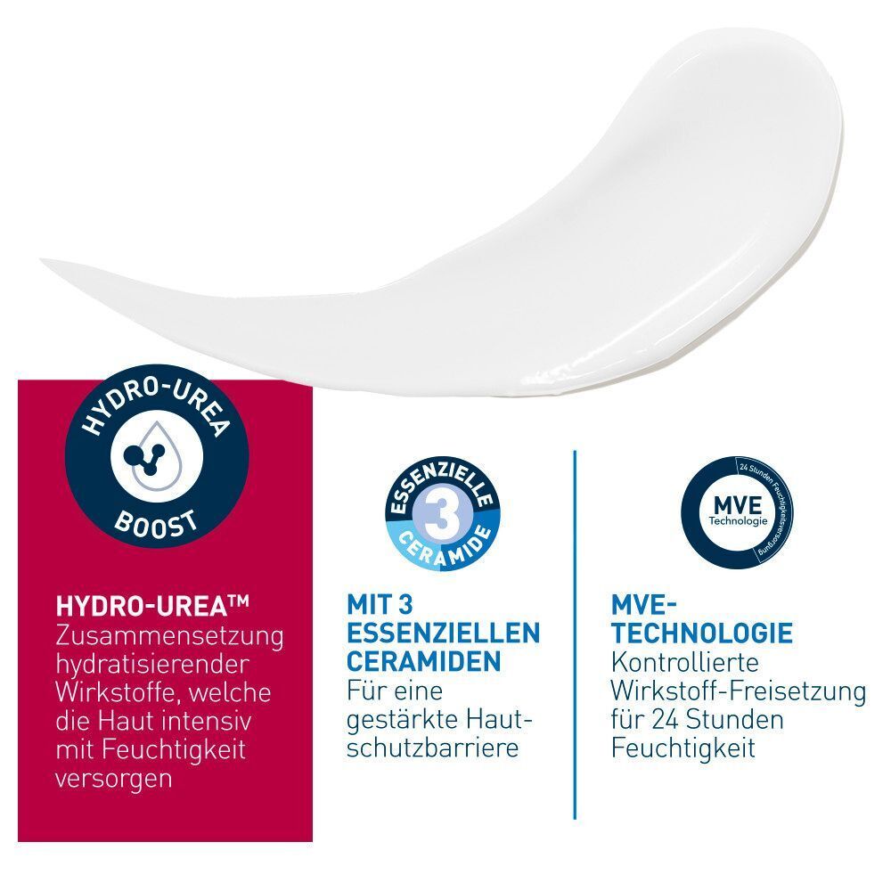 CeraVe Intensive Feuchtigkeitslotion: Hydro-Urea Boost, 3 essentielle Ceramide, MVE-Technologie.