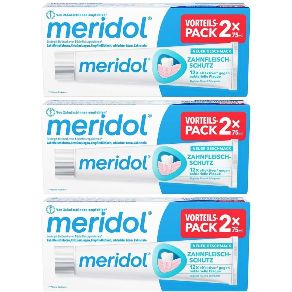 Meridol Zahnpasta Doppelpack x3 3x2x75 ml