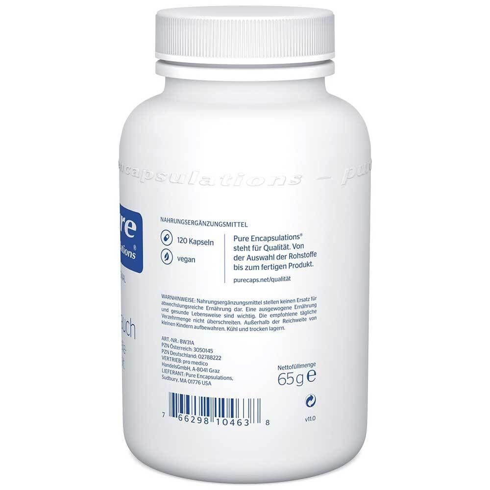 Weiße Flasche mit Pure Encapsulations® Weihrauch Boswellia-Extrakt, 65g.