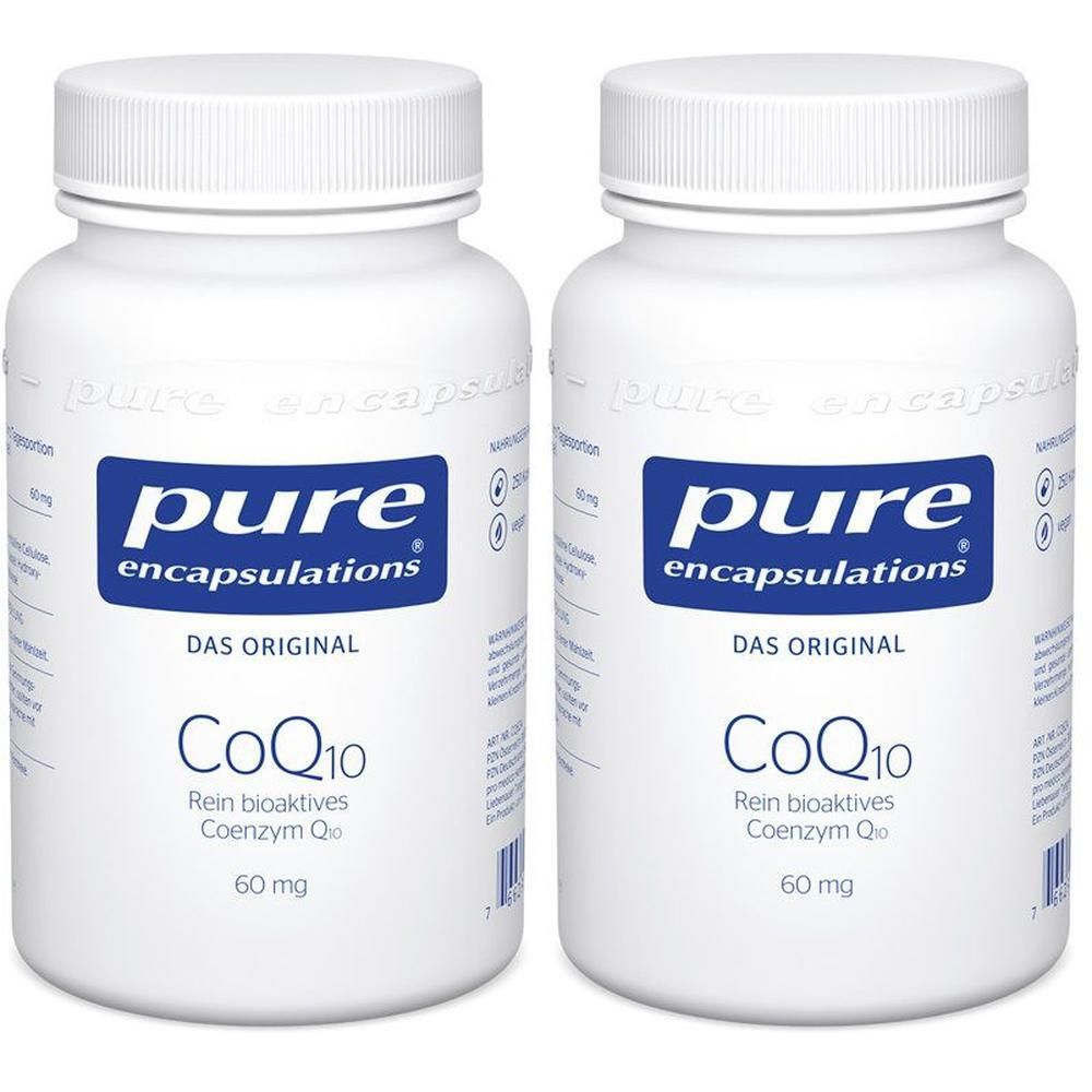 Zwei Flaschen Pure Encapsulations CoQ10 60mg.