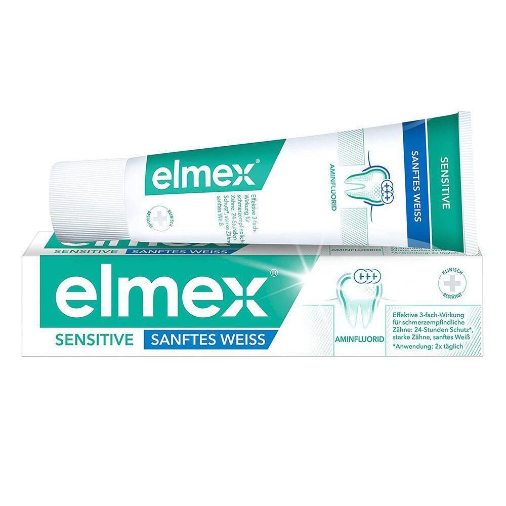 Elmex Sensitive sanftes Weiß Zahnpasta x4 4x75 ml