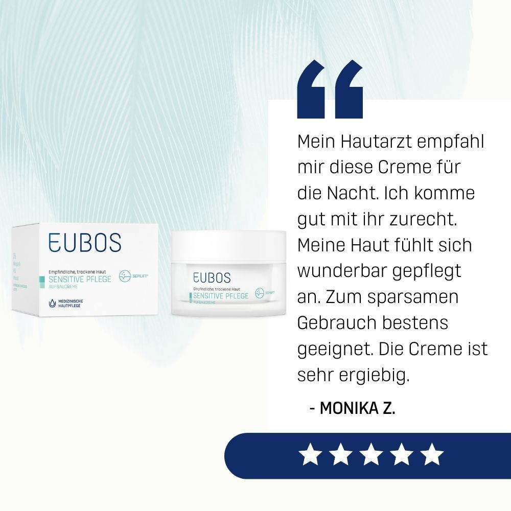 EUBOS Sensitive Pflege Aufbaucreme: Empfehlung einer Dermatologin.