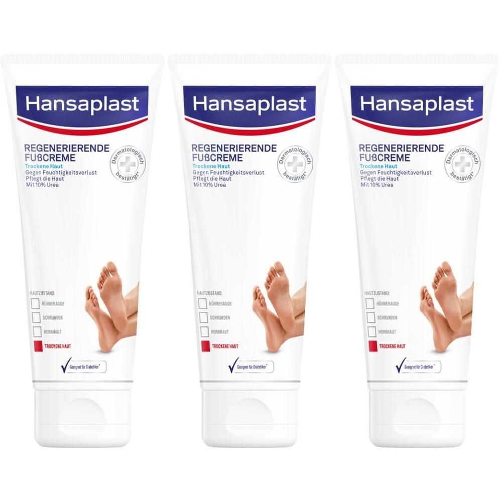 Hansaplast Fußcreme 10% Urea x3 3x100 ml Creme