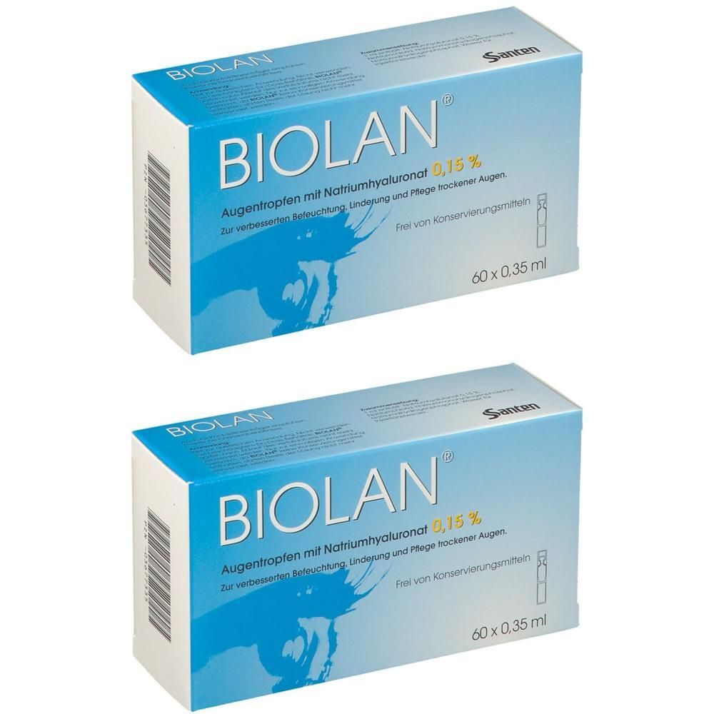 Biolan Augentropfen Einzeldosispipetten x2 2x60x0,35 ml