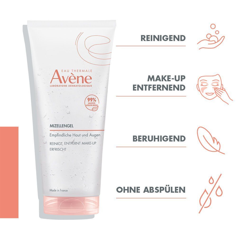 Avène Mizellengel: Reinigt, entfernt Make-up, beruhigt und ist ohne Abspülen anwendbar.