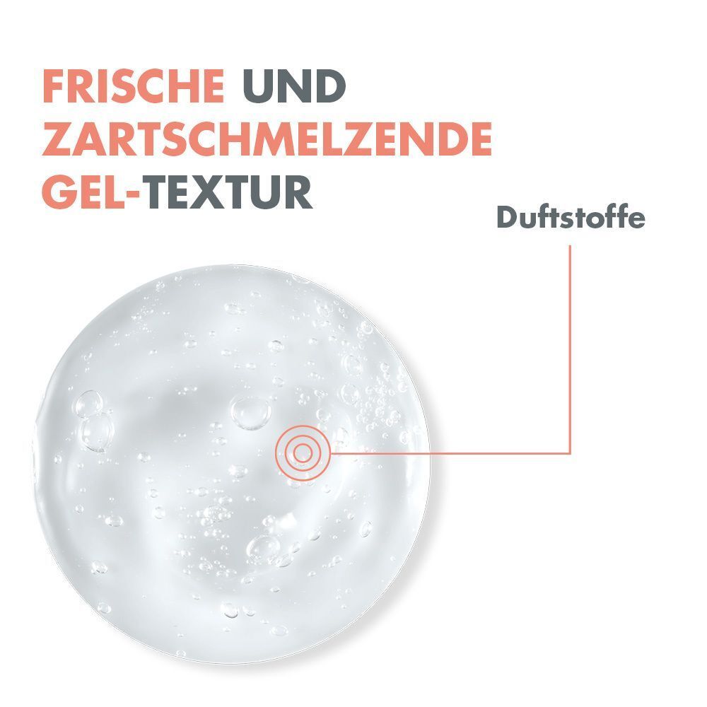Frische, zartschmelzende Gel-Textur von Avène Mizellengel.
