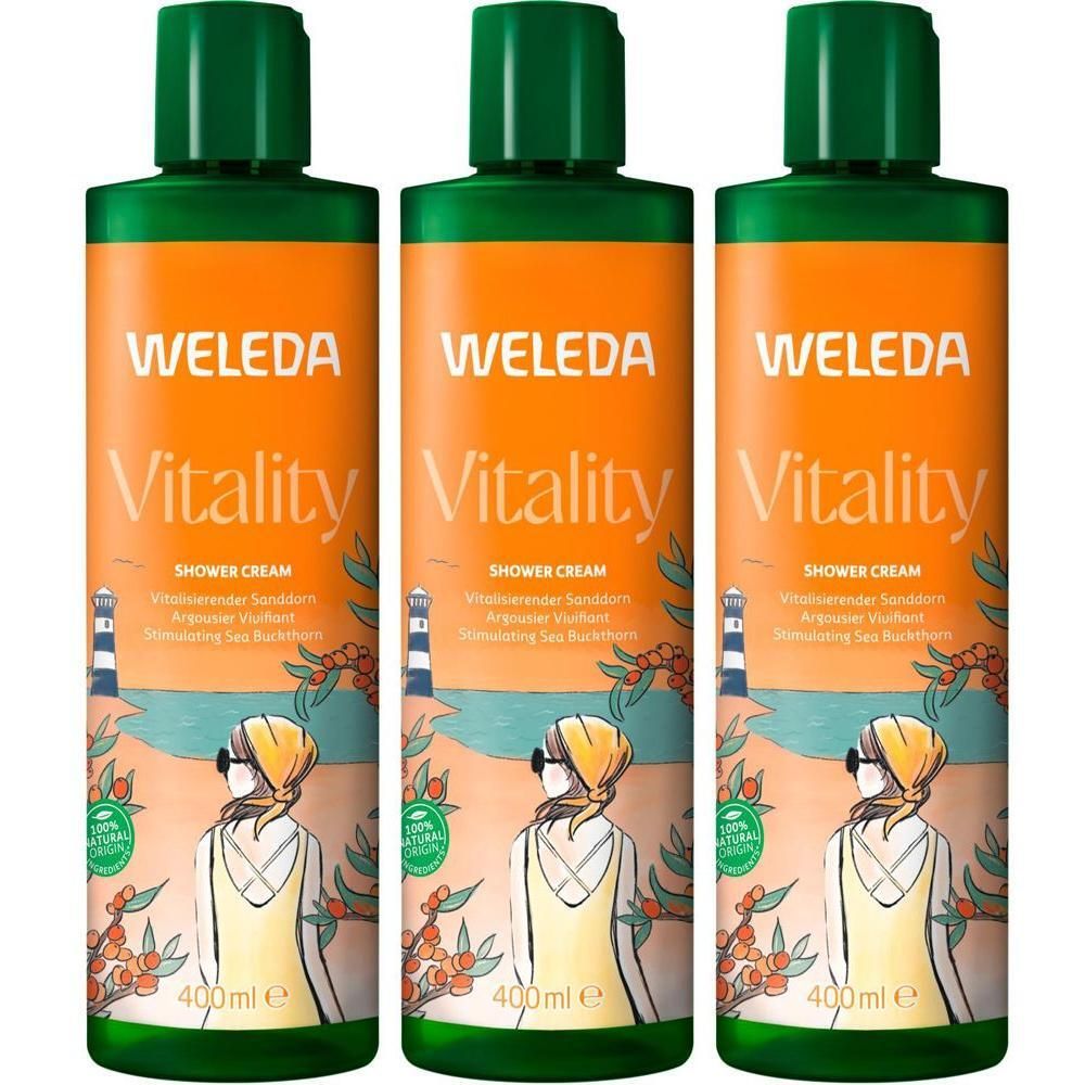 Weleda Vitality Shower Cream Sanddorn x3 3x400 ml Duschgel