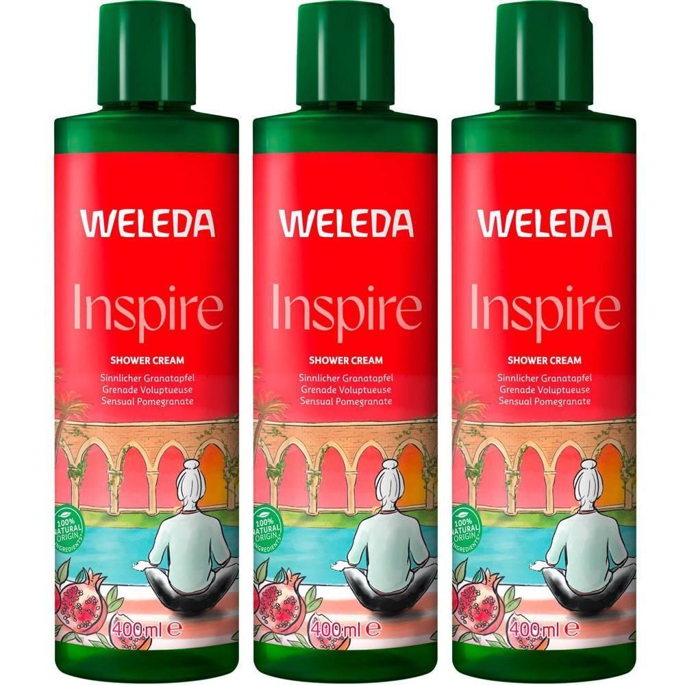 Weleda Inspire Shower Cream Granatapfel x3 3x400 ml Duschgel