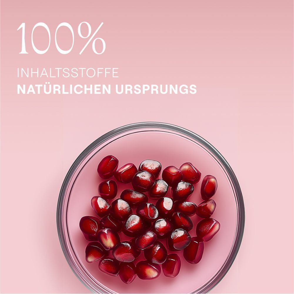 Schale mit Granatapfelkernen, 100% Inhaltsstoffe natürlichen Ursprungs.