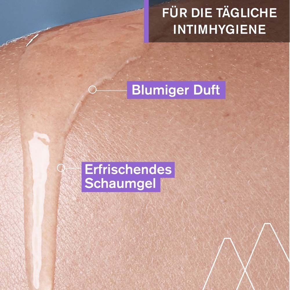 Erfrischendes Schaumgel für die tägliche Intimpflege mit blumigem Duft.