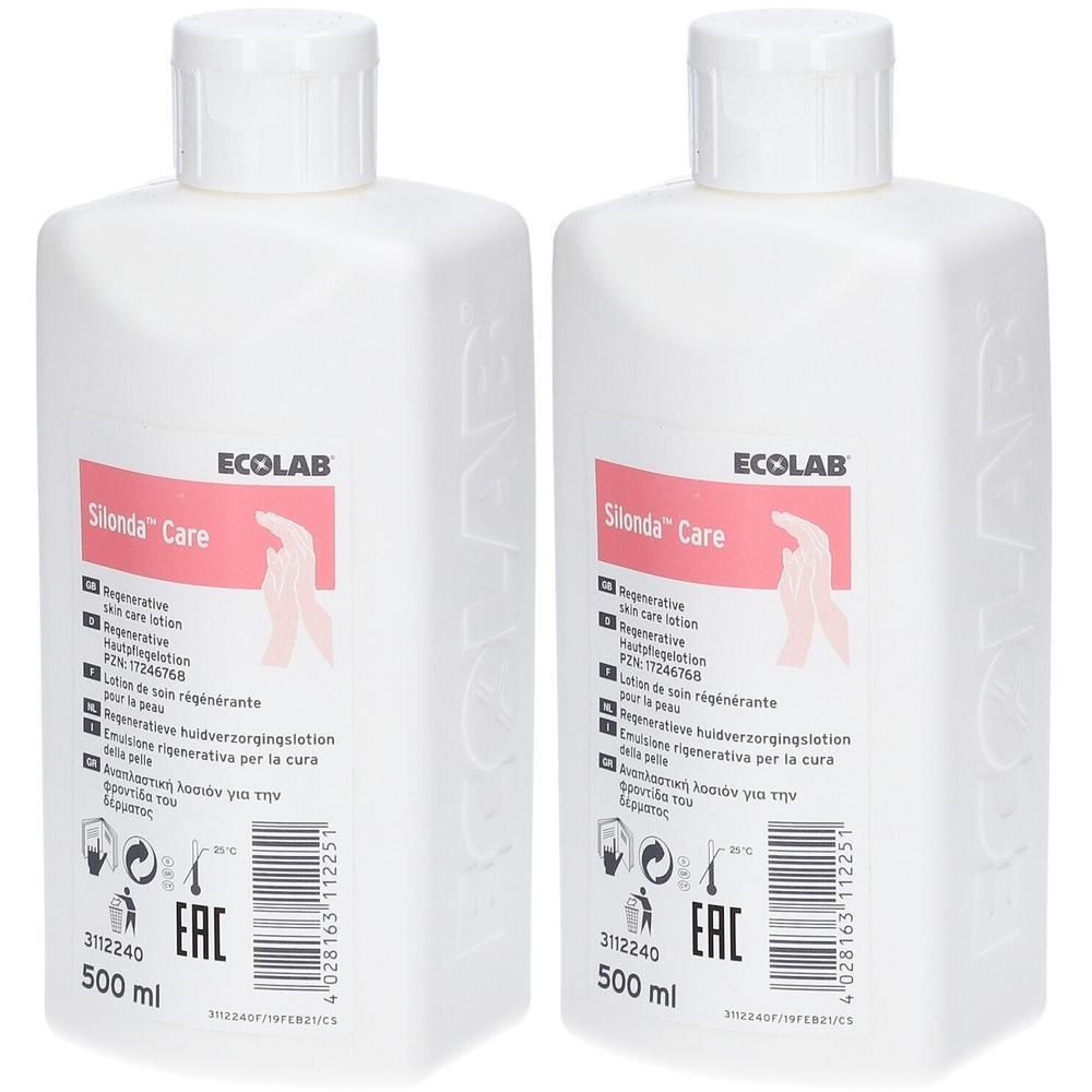 Silonda Care Hautpflege Lotion Spenderflasche x2 2x500 ml