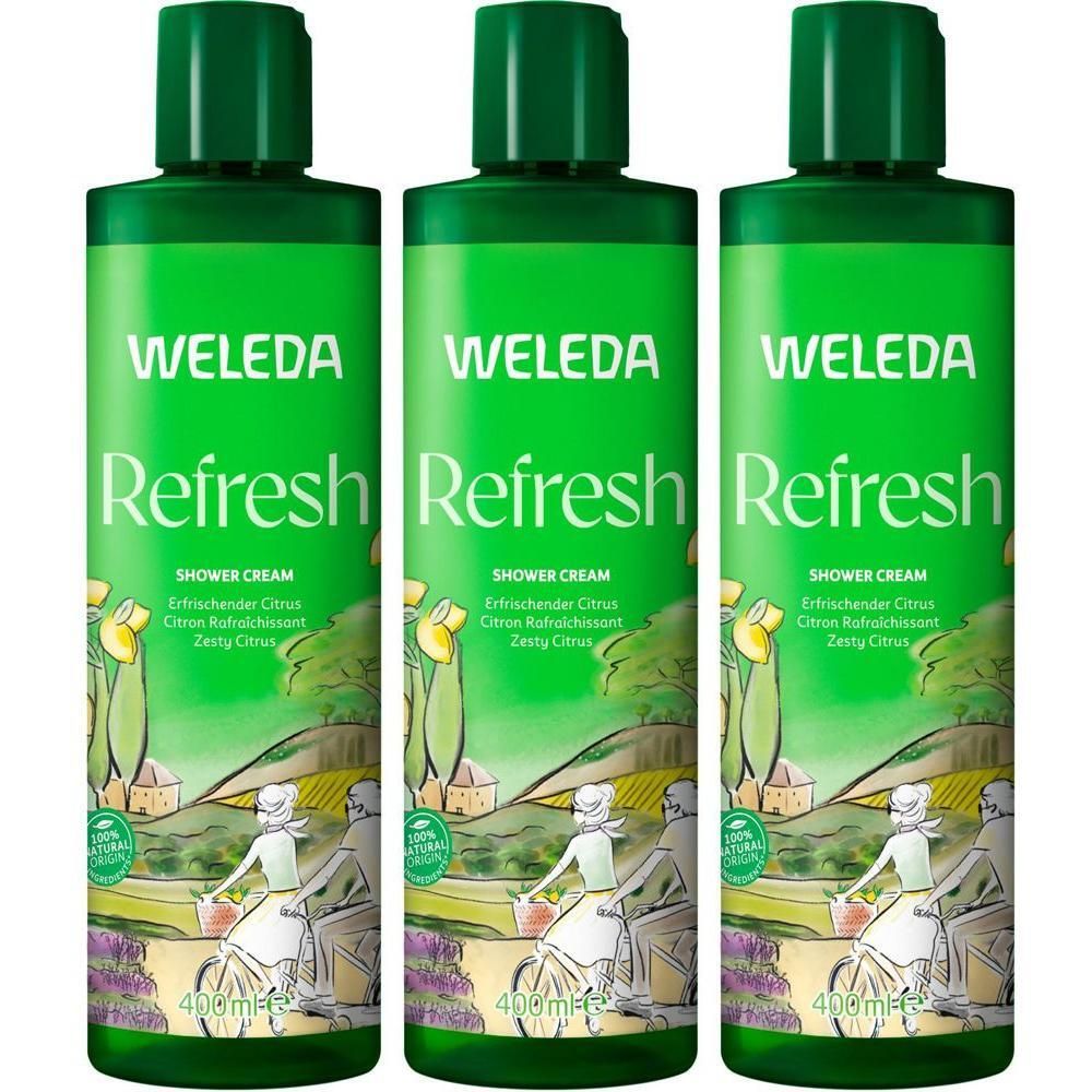 Weleda Refresh Shower Cream Citrus x3 3x400 ml Duschgel