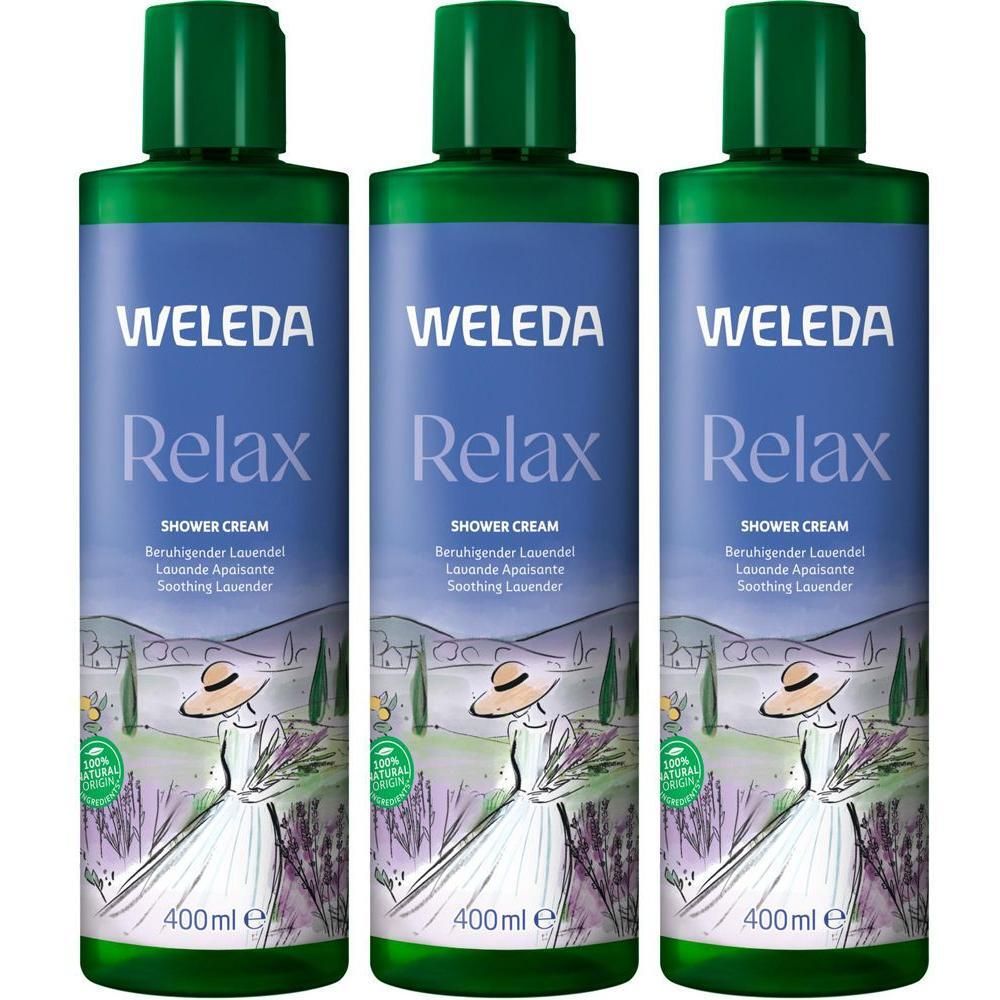 Weleda Relax Shower Cream Lavendel x3 3x400 ml Duschgel