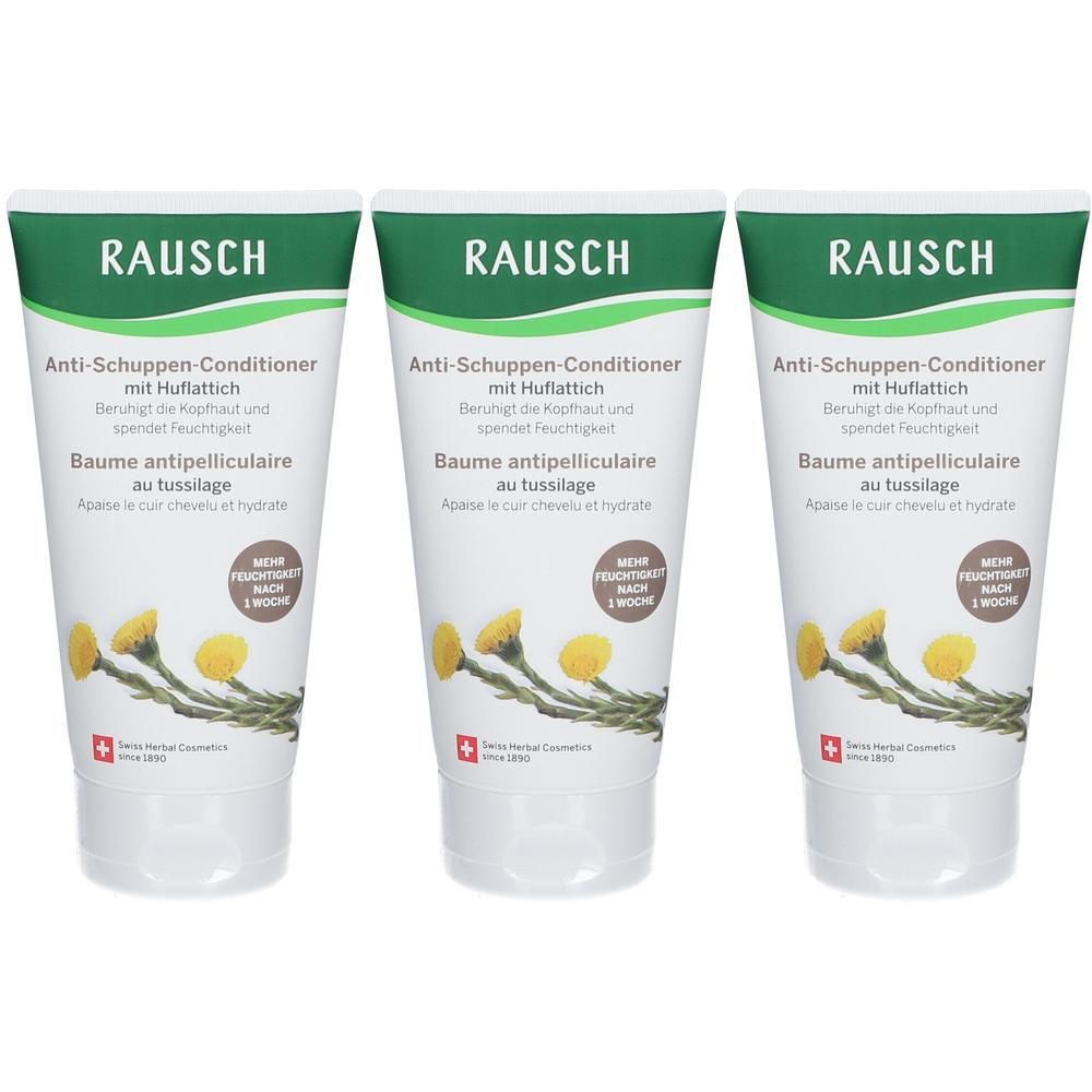 Rausch Anti-Schuppen-Conditioner mit Huflattich x3 3x150 ml Haarspülung