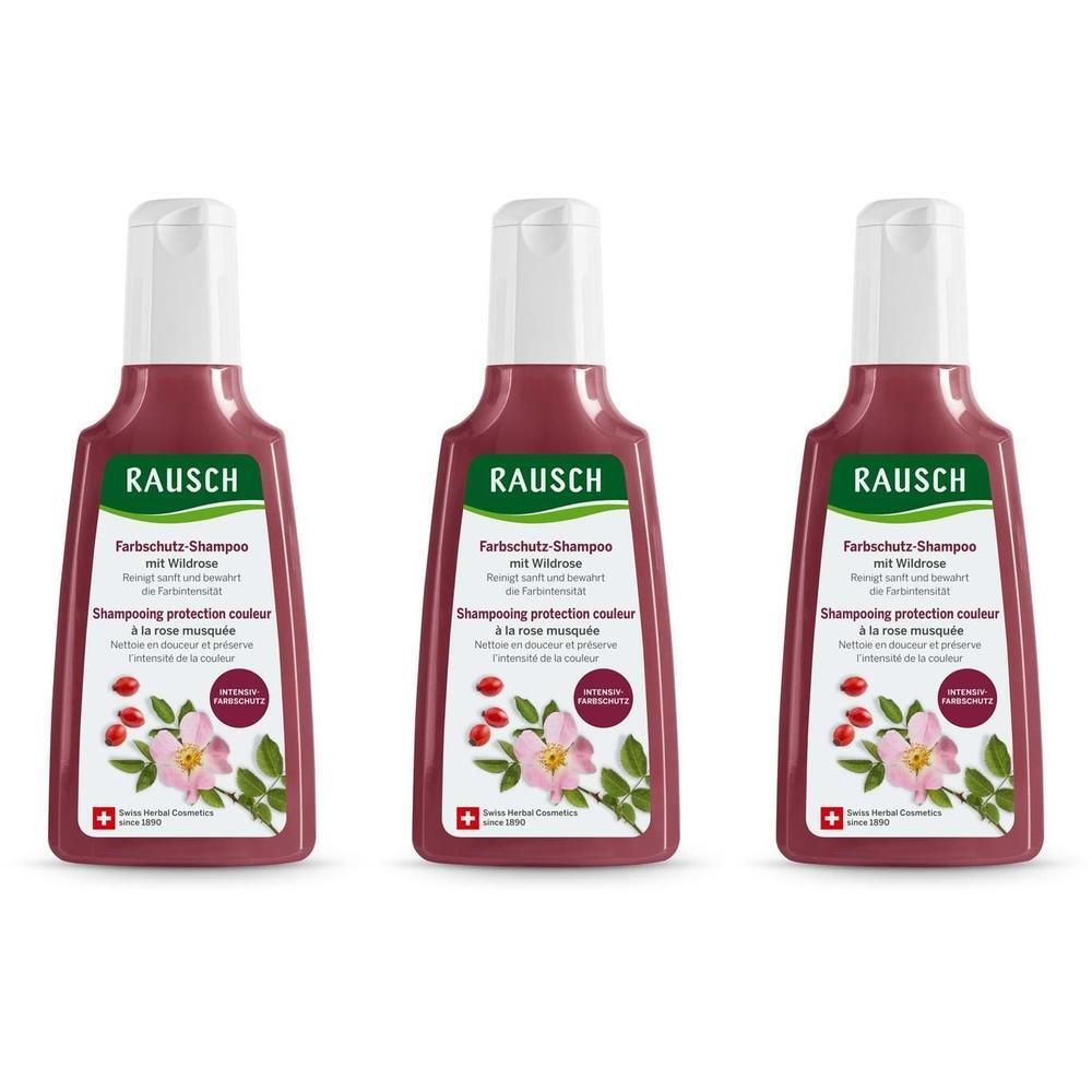 Rausch Farbschutz-Shampoo mit Wildrose x3 3x200 ml Shampoo