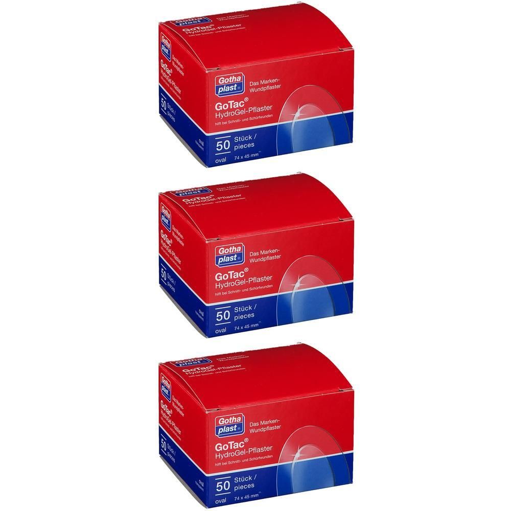 Gotac HydroGel-Pflaster 74x45 mm oval x3 3x50 St Pflaster