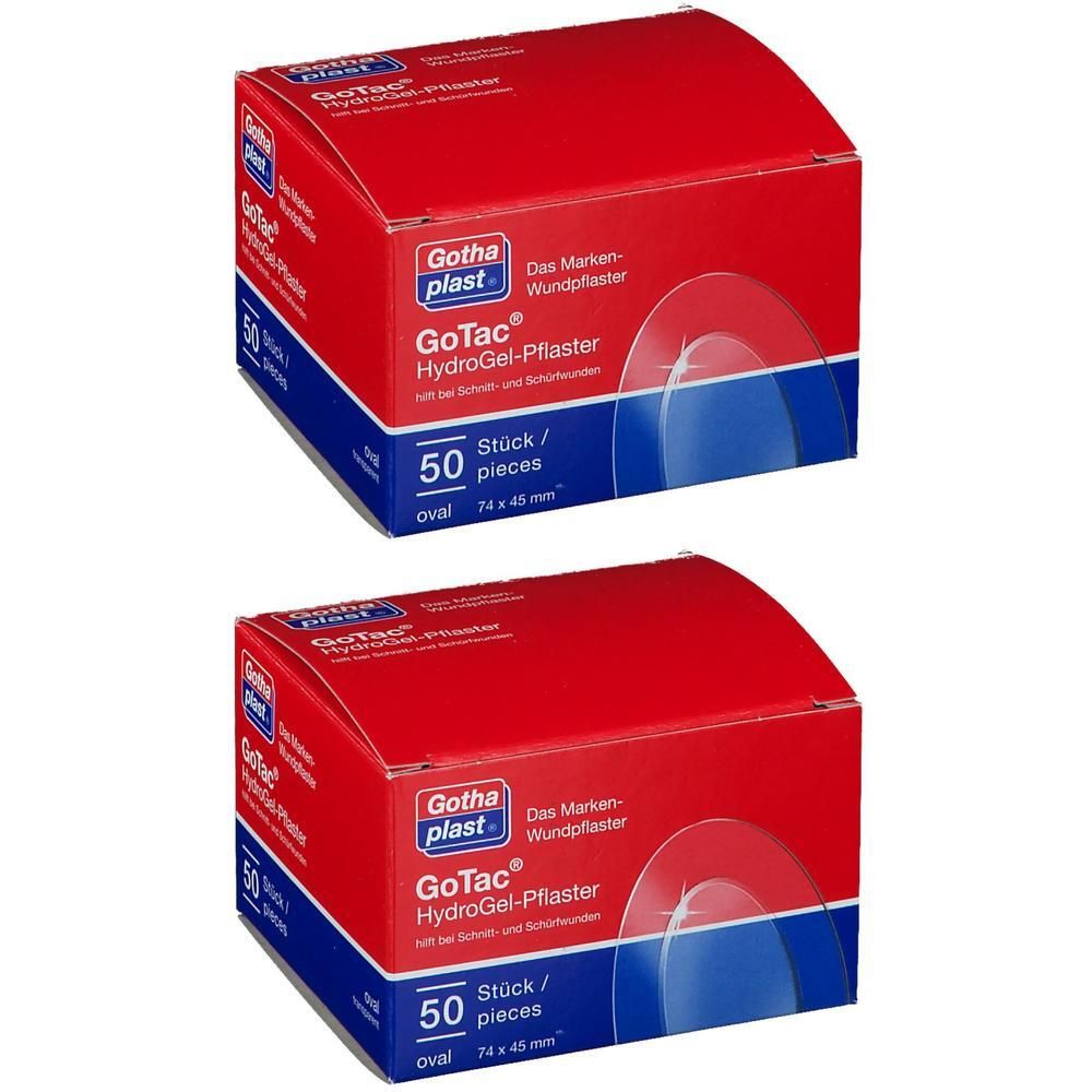 Gotac HydroGel-Pflaster 74x45 mm oval x2 2x50 St Pflaster