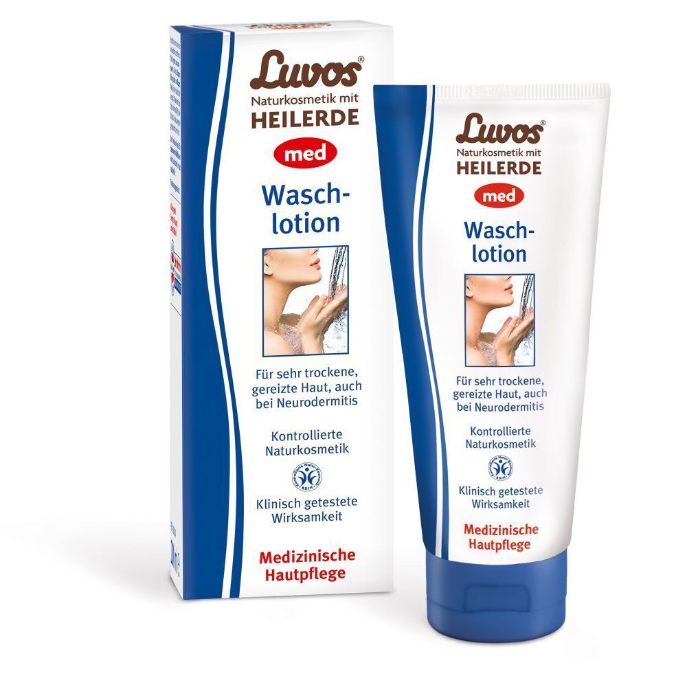 Luvos-Heilerde MED Waschloion Packung und Tube.