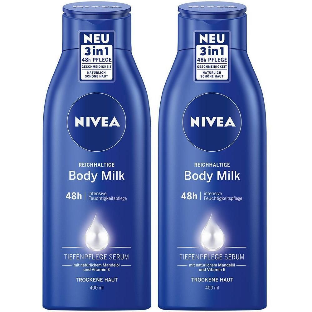 Nivea Body reichhaltige Milch x2 2x400 ml Lotion
