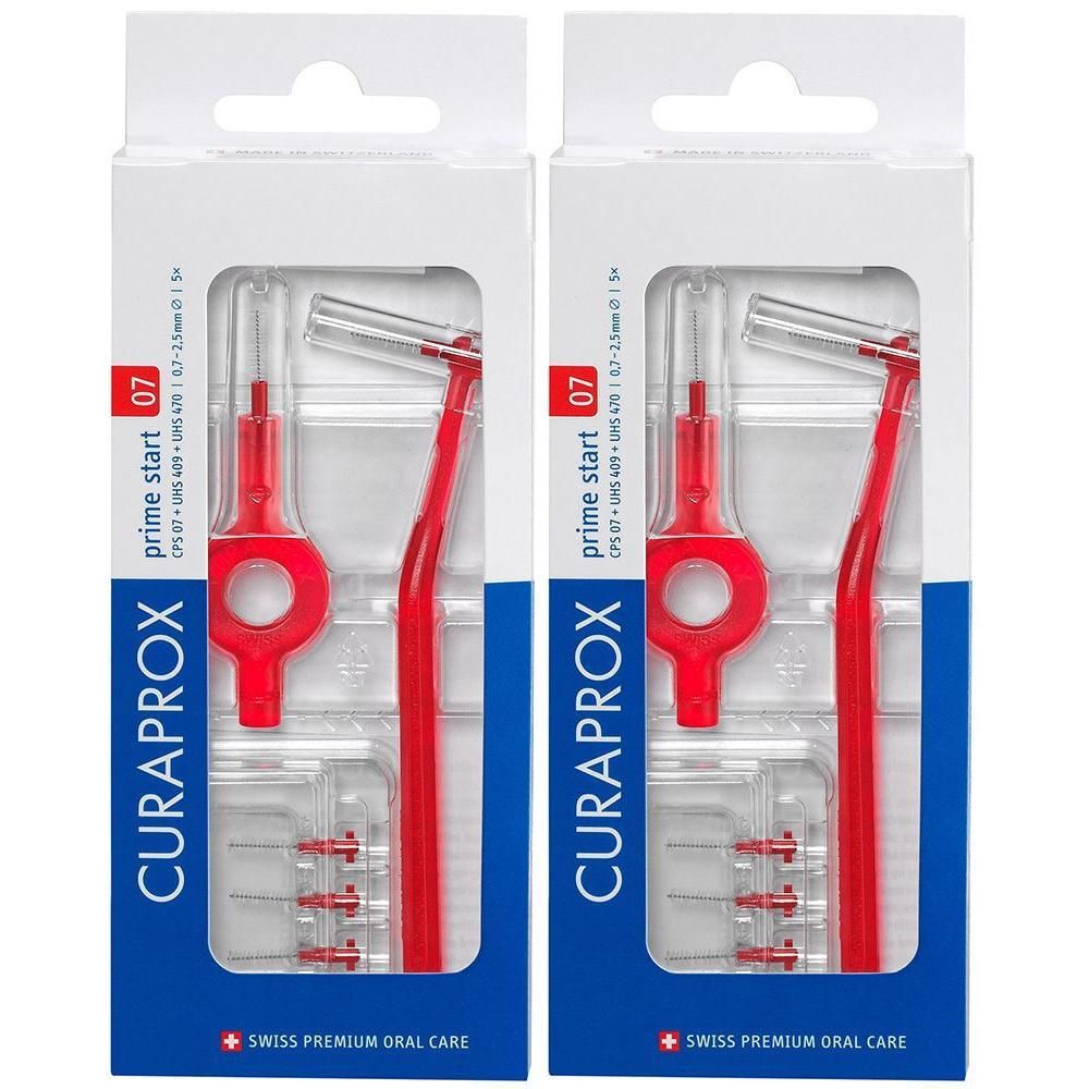 Curaprox Interdental Set CPS 07 mm rot 5+2 St x2 2x1 Zahnbürste