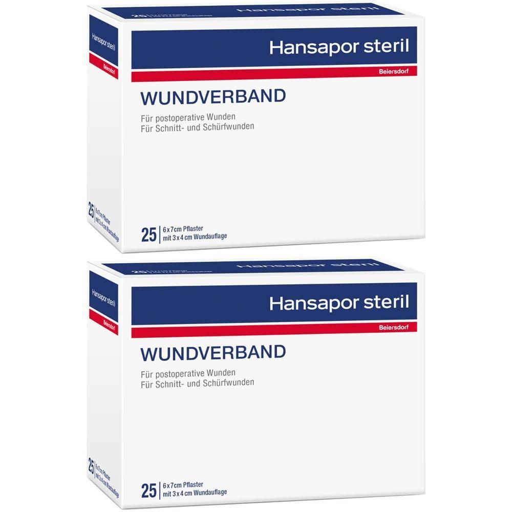 Hansapor steril Wundverband 6x7 cm x2 2x25 St Verband