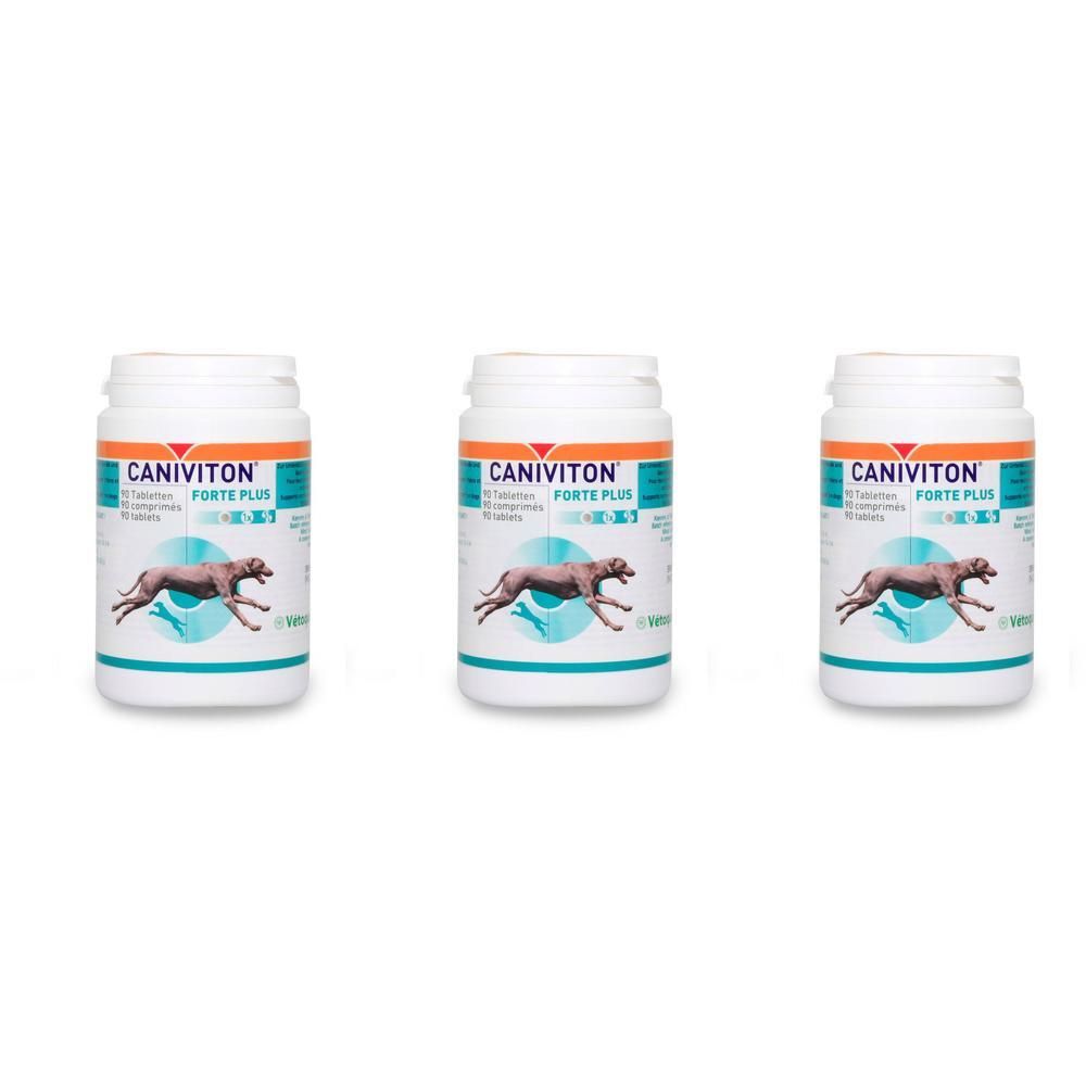 Caniviton Forte Plus Erg.Futterm.Tbl.f.Hund/Katze x3 3x90 St Tabletten