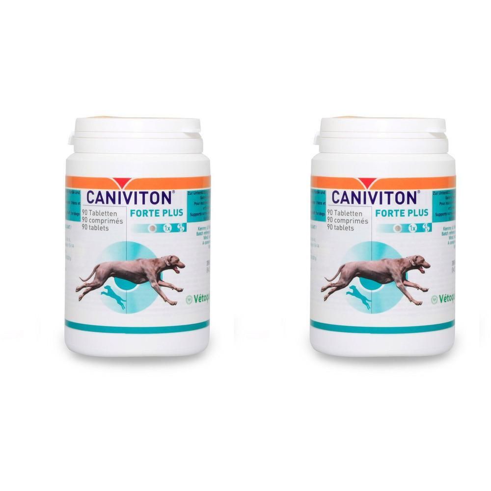 Caniviton Forte Plus Erg.Futterm.Tbl.f.Hund/Katze x2 2x90 St Tabletten