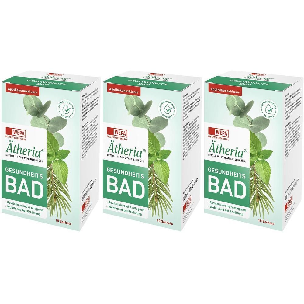 Ätheria revitalisierendes Gesundheitsbad x3 3x10x20 ml Bad