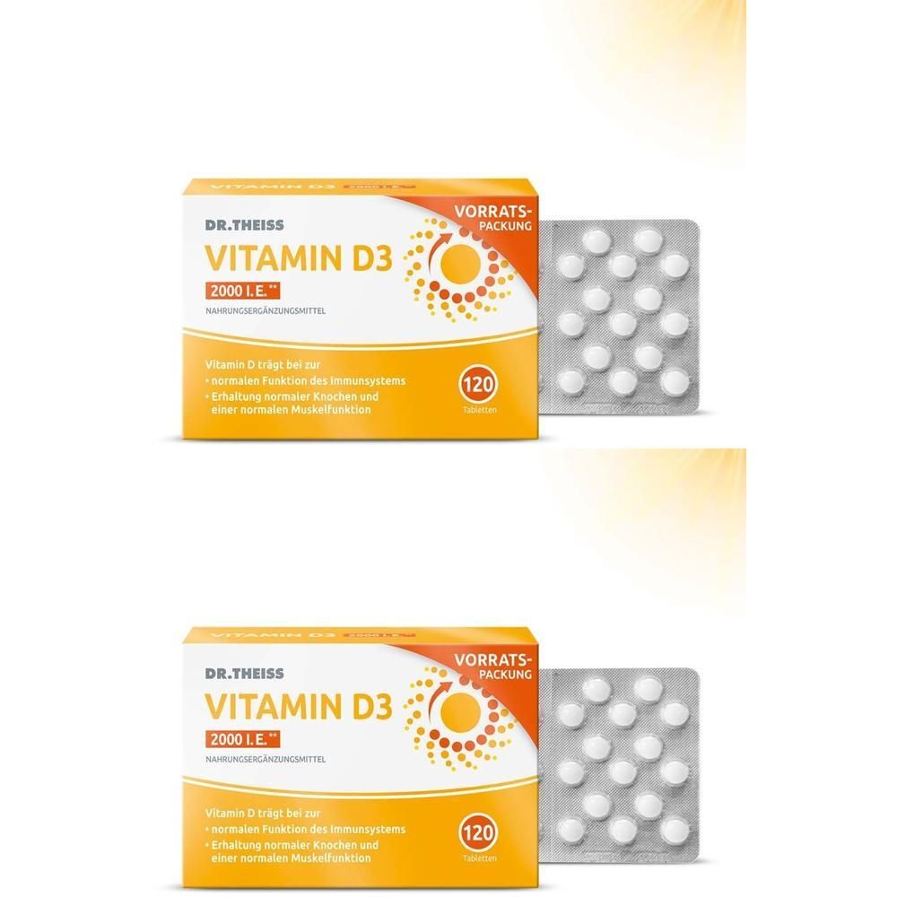 Dr.theiss Vitamin D3 Tabletten 2000 I.e. x2 2x120 St