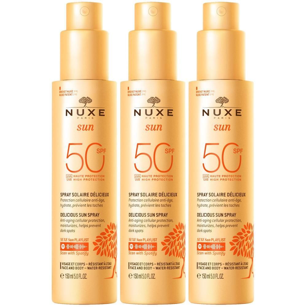 Nuxe Sun Sonnenspray Gesicht & Körper LSF 50 x3 3x150 ml Creme